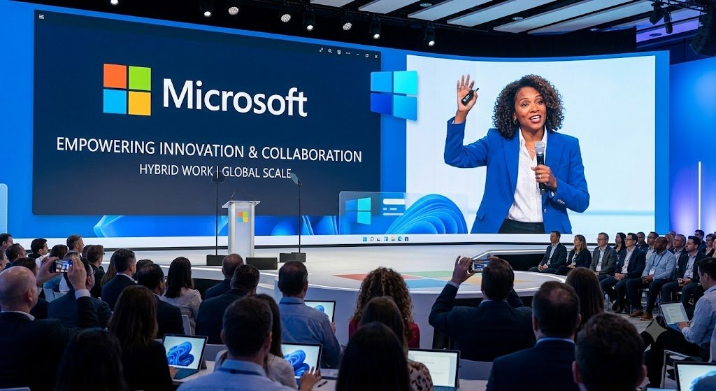 Team collaborating with Microsoft 365